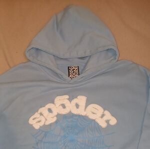Sp5der Light Blue Hoodie